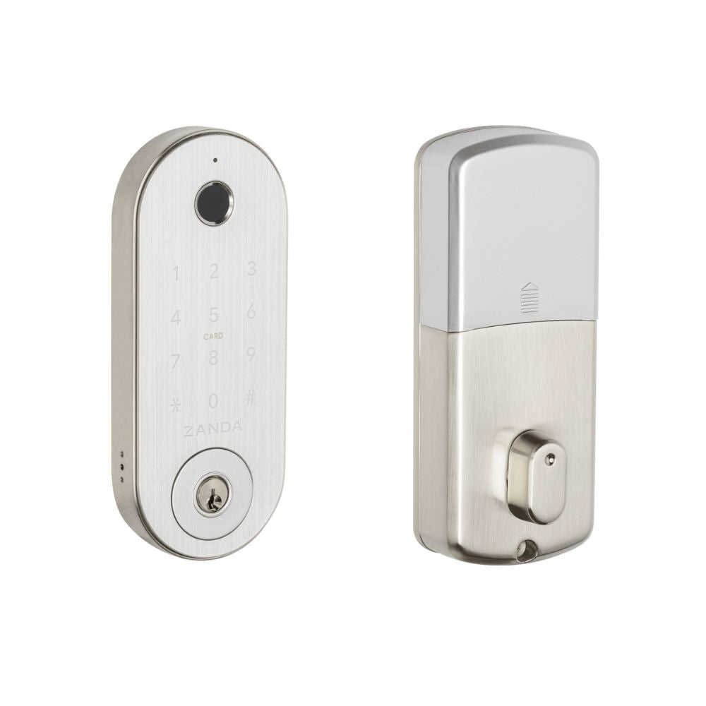 Stealth Deadbolt with 60mm Backset Latch in Brushed Nickel