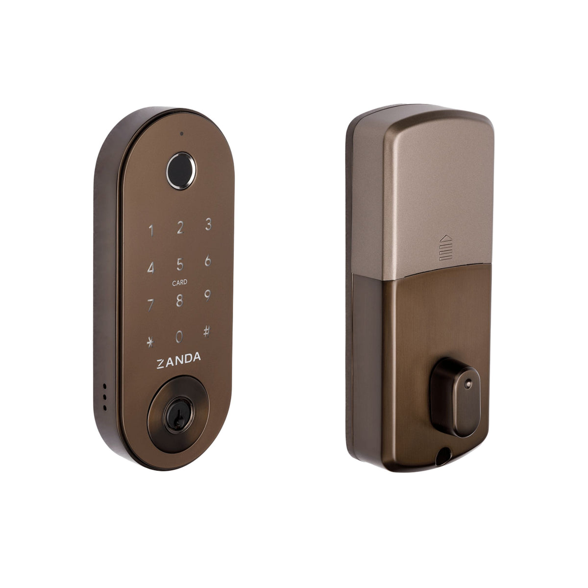 Stealth Electronic Deadbolt with 60mm Backset Latch in Ember Bronze