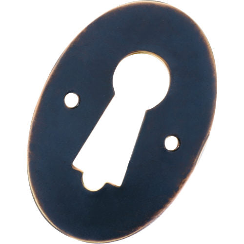 Escutcheon Pressed Antique Copper H44xW30mm in Antique Copper