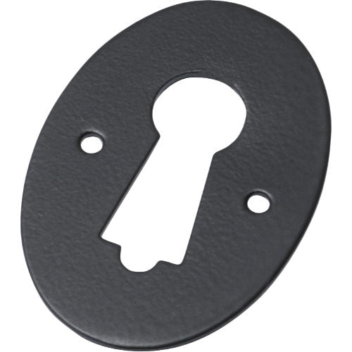 Escutcheon Pressed Matt Black H44xW30mm in Matt Black