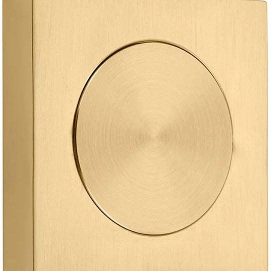 Blank Rose Square Brushed Gold PVD H52xW52xP10mm in Brushed Gold PVD
