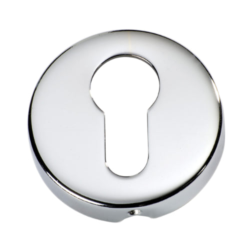Escutcheon Sheet Brass Euro Chrome Plated D50xP10mm in Chrome Plated