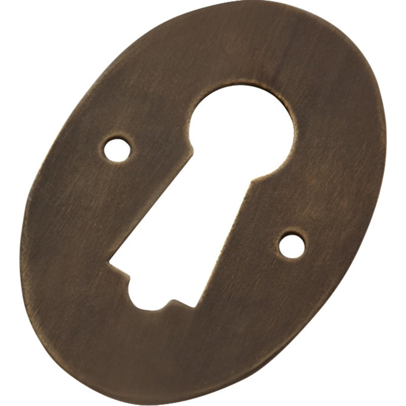 Escutcheon Pressed Antique Brass H44xW30mm in Antique Brass
