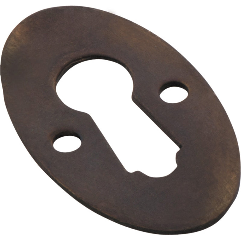Cupboard Escutcheon Oval Antique Brass H28XW16mm in Antique Brass