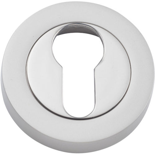 Escutcheon Euro Concealed Fix Round Pair Satin Nickel D52xP10mm in Satin Nickel