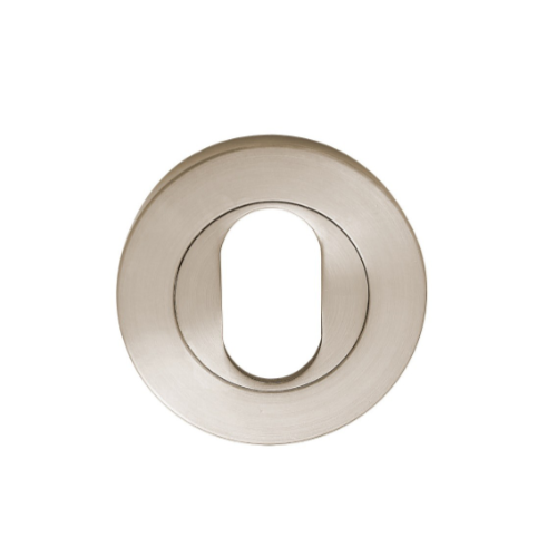 Round Oval Escutcheon Each in Brushed Nickel
