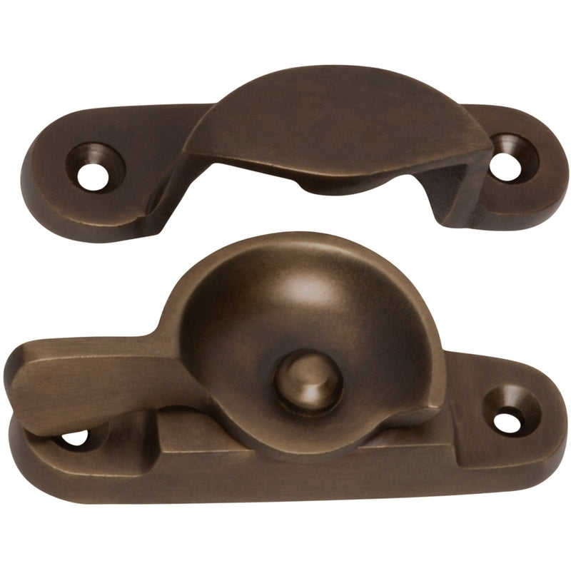 Sash Fastener Classic Antique Brass L65xW25mm in Antique Brass