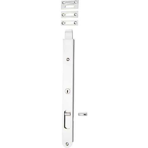 Iver Locking Flush Bolt installed on a door, showcasing architectural hardware with a sleek, flush design for secure door fastening.