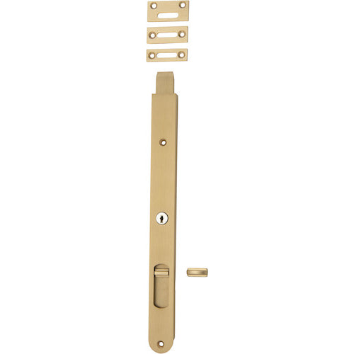 Iver locking flush bolt for architectural hardware, showing a sleek metal bolt mechanism for door security and stability.