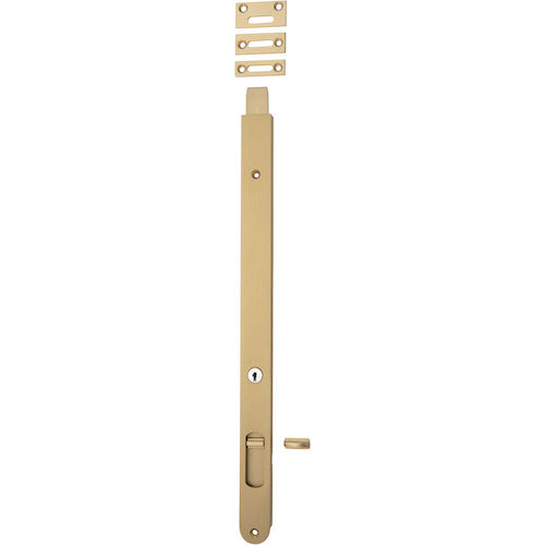 Flush Bolt Locking Brushed Brass H400xW29mm in Brushed Brass