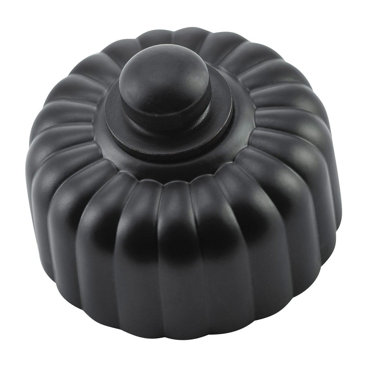 Fan Controller Fluted Matt Black D55xP40mm in Matt Black