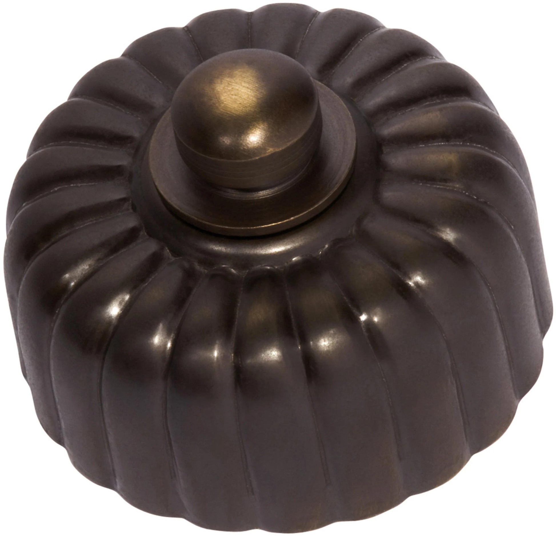 Fan Controller Fluted Antique Brass D55xP40mm in Antique Brass
