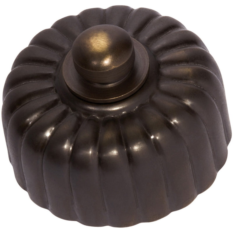 Fan Controller Fluted Antique Brass D55xP40mm in Antique Brass