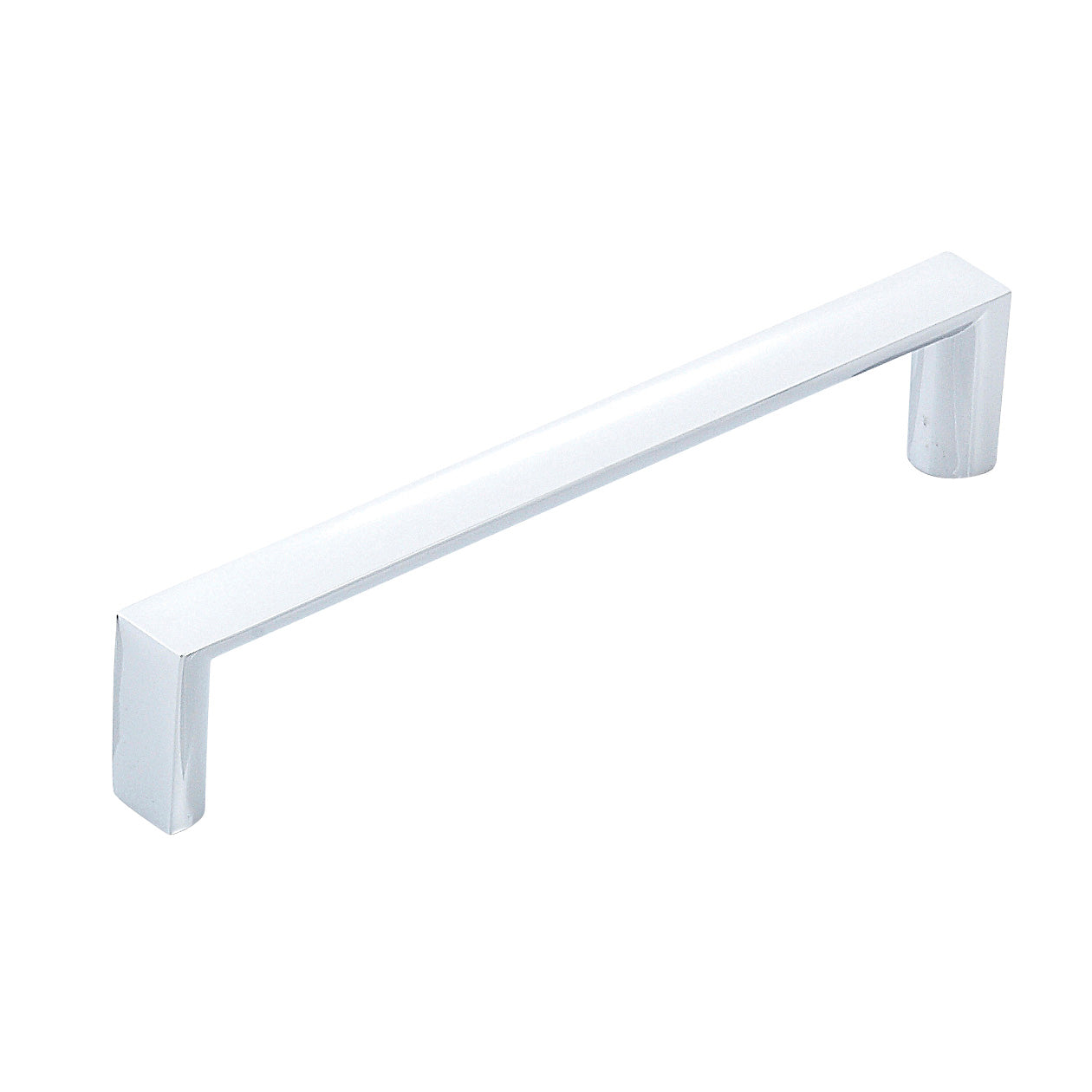 Momo Dallas D Cabinet Pull Handle in a sleek finish, mounted on a cabinet with the handle prominently displayed.