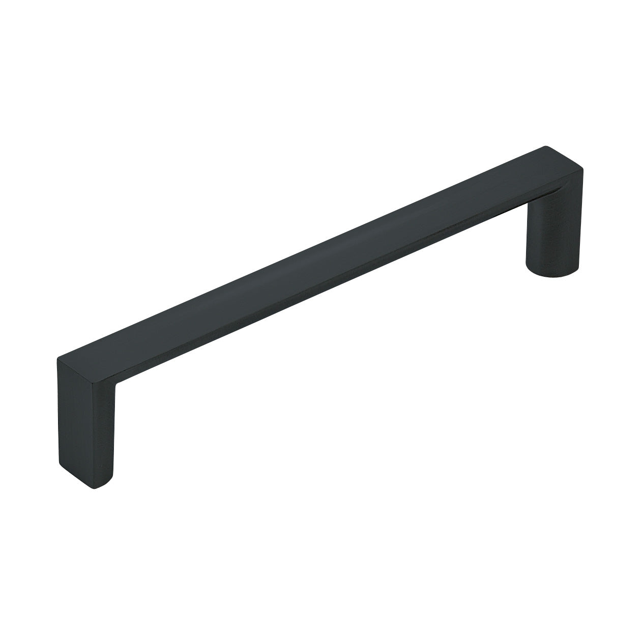 Momo DALLAS D cabinet pull handle in black finish, featuring a sleek, modern design for kitchen or furniture cabinetry.