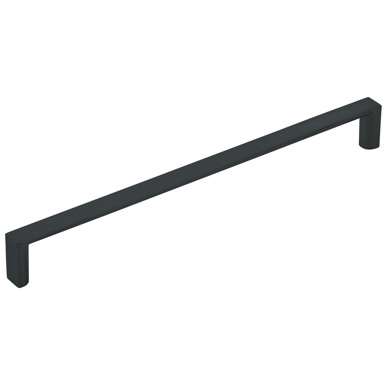 Momo DALLAS D cabinet pull handle in matte black finish, sleek metal handle for kitchen or furniture cabinets.