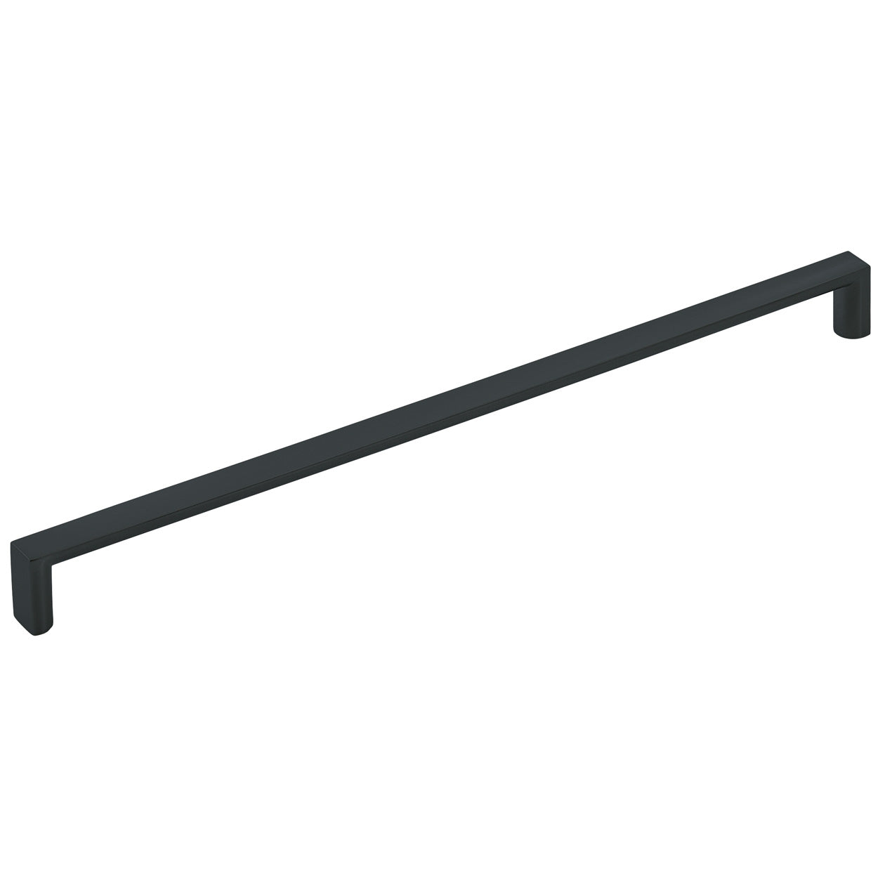 Momo DALLAS D cabinet pull handle in matte black with a sleek curved design for easy grip and modern kitchen or furniture decor.