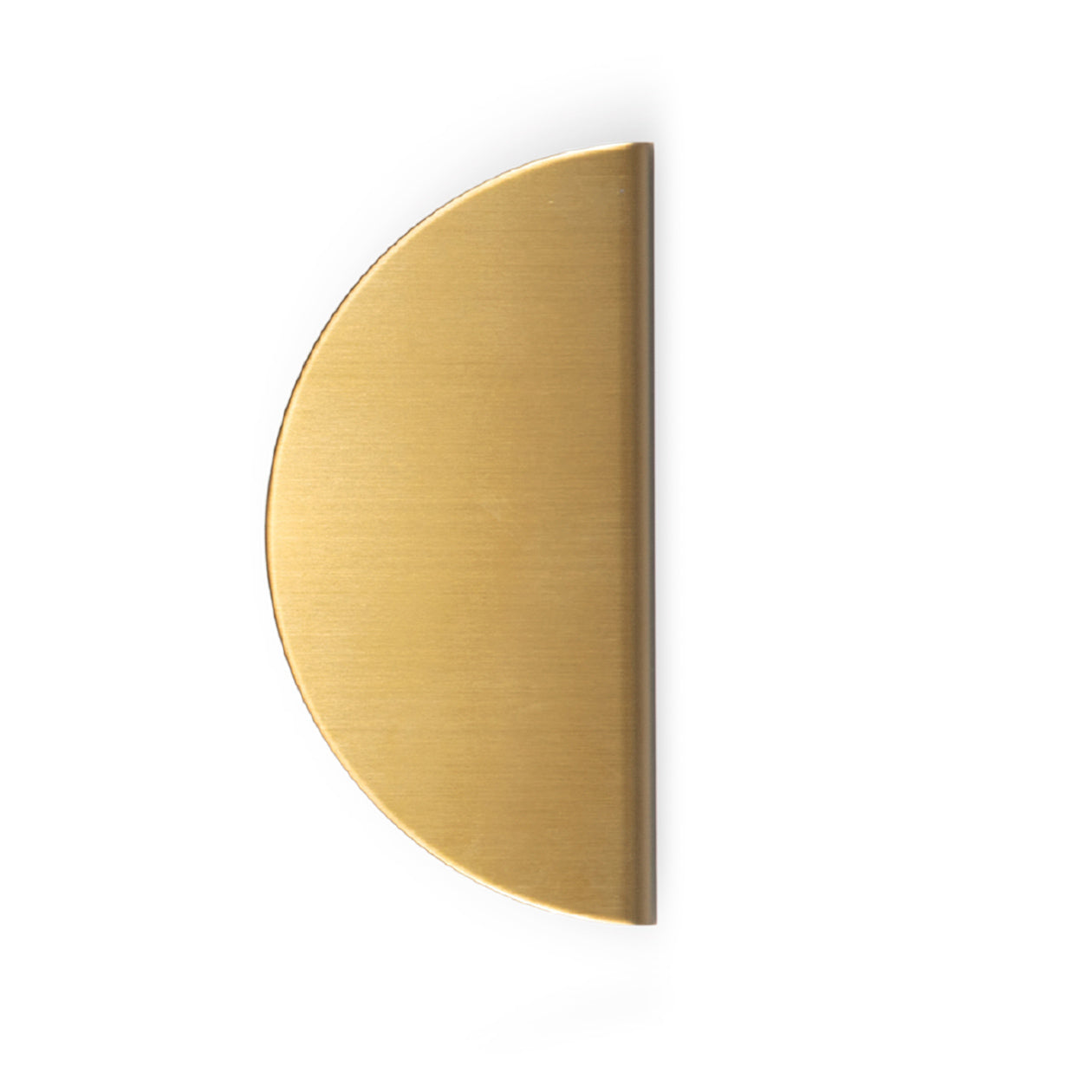Momo SOLA Half Round Lip Pull handle in matte black finish, featuring a sleek half-round design for furniture drawers and cabinets.