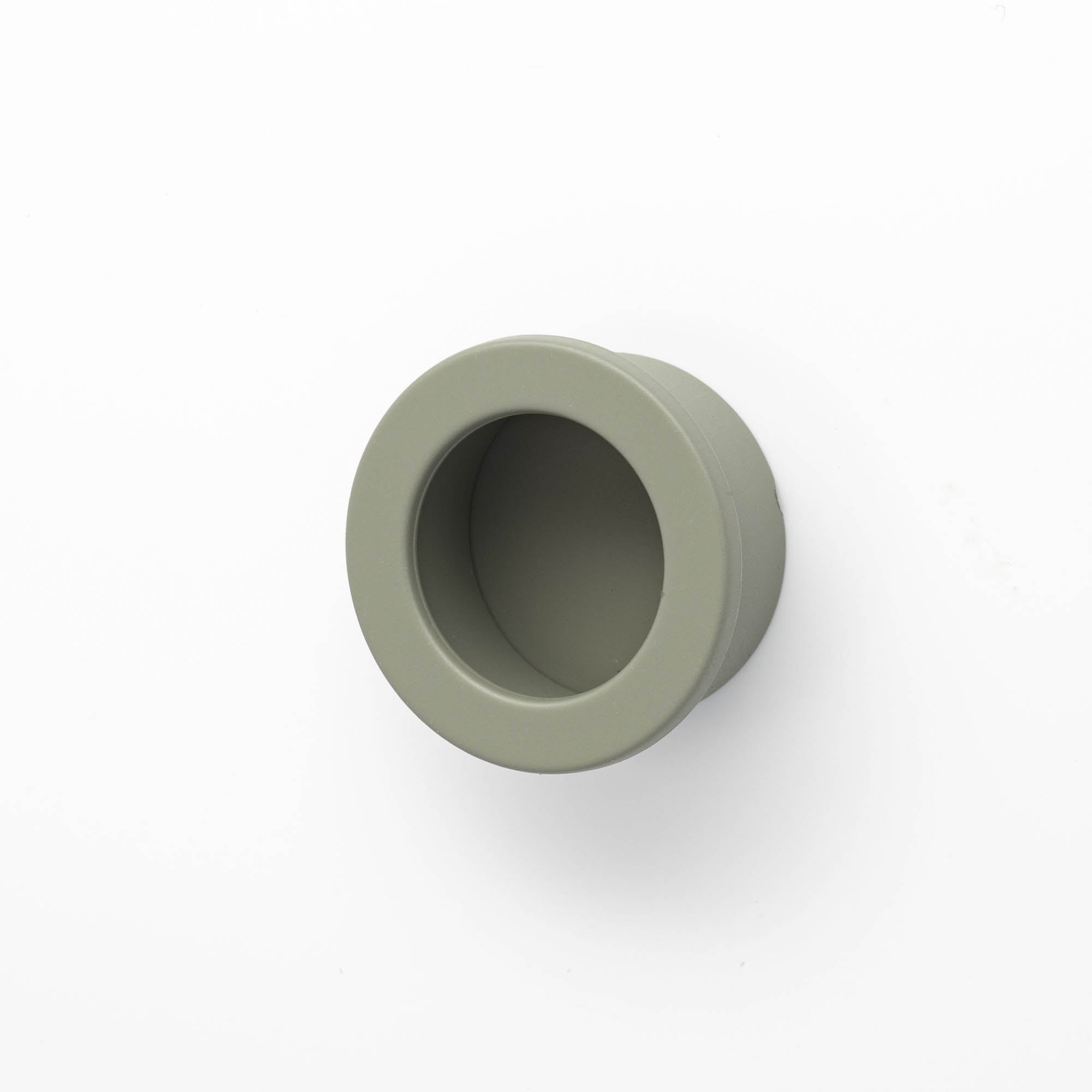 Dune Flush 30mm Round Flush Pull in Dusty Olive
