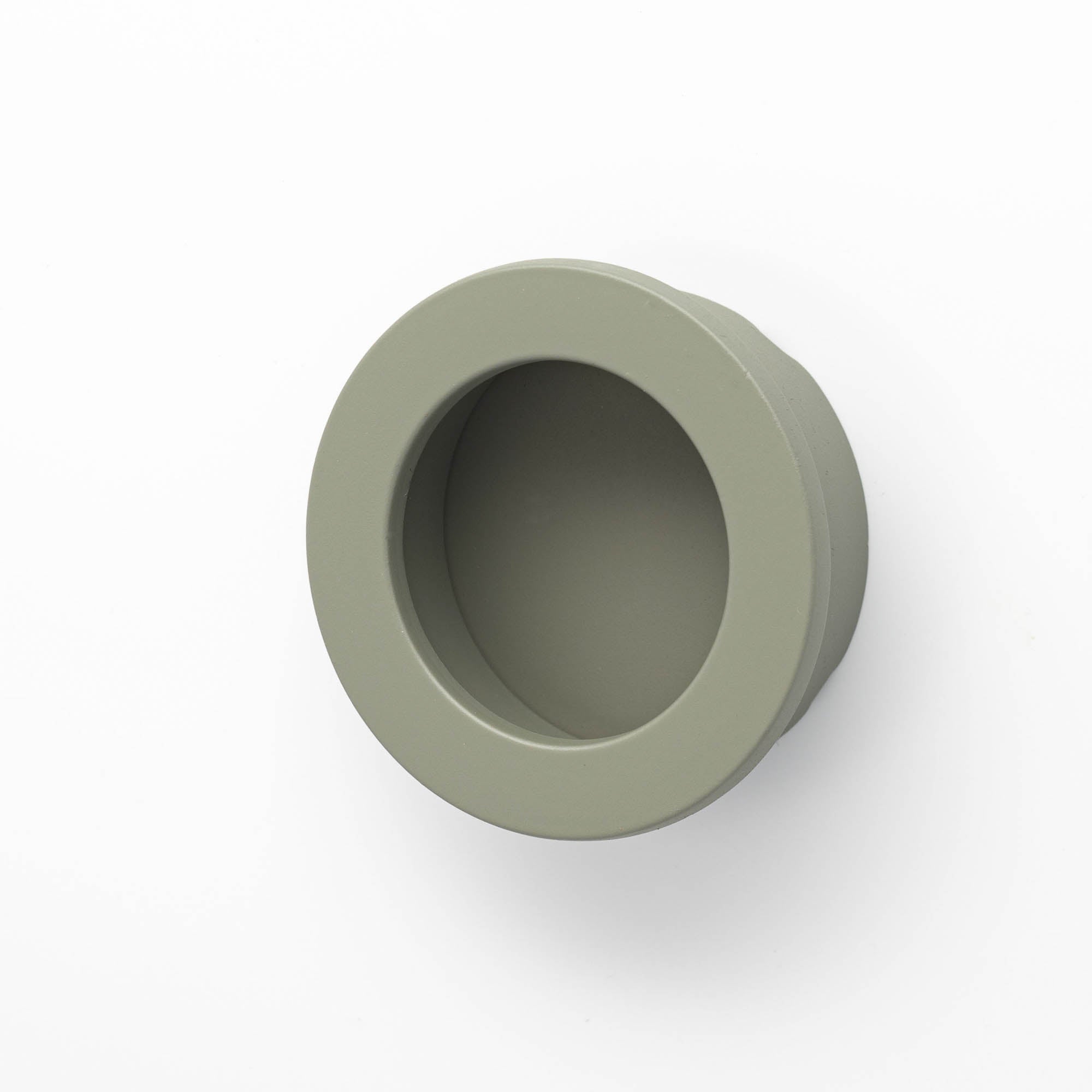 Dune Flush 40mm Round Flush Pull in Dusty Olive