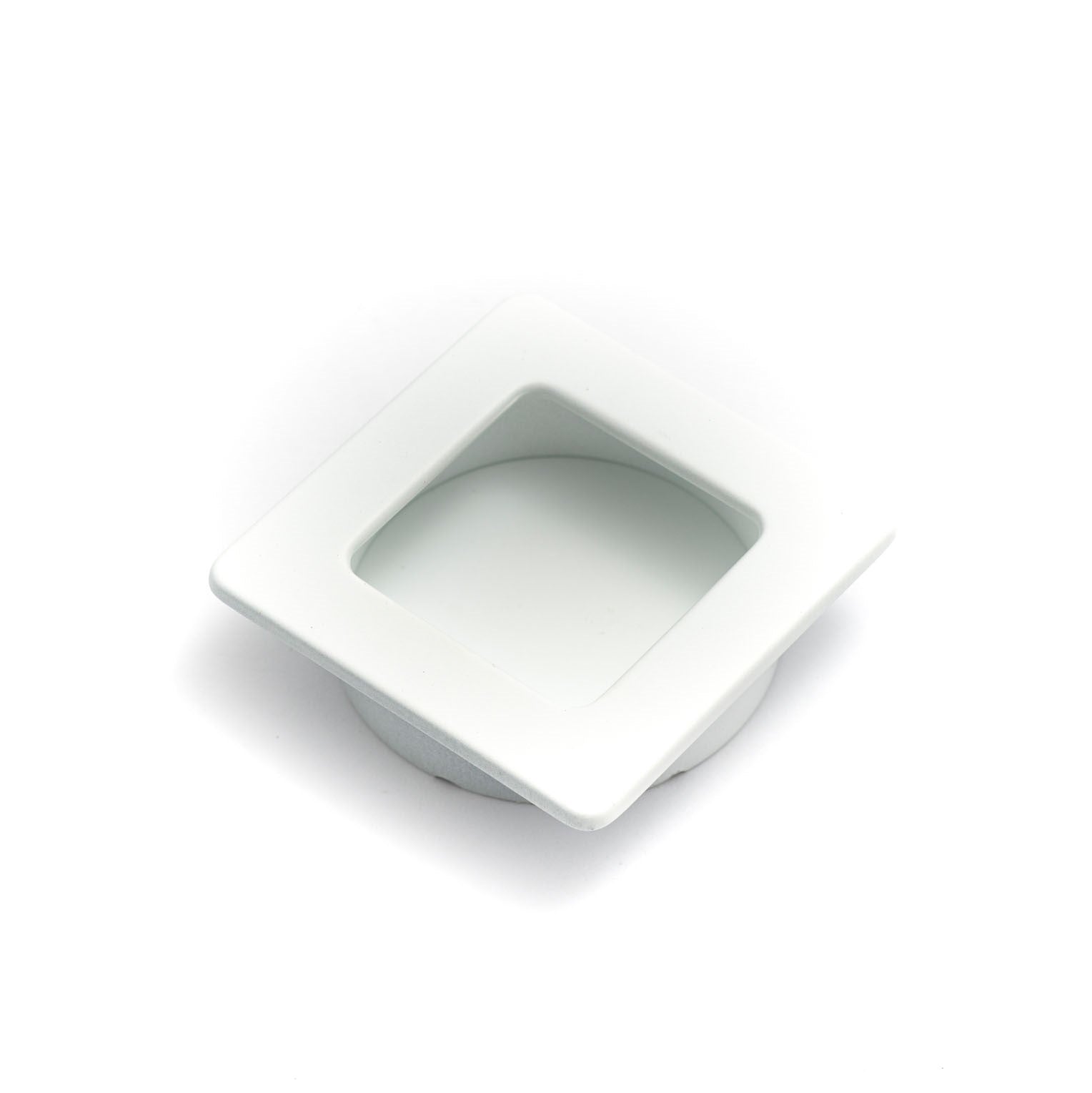 Flush Square Flush Pull in Matt White