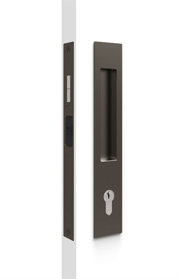 Mardeco Key Lockable M-Series Sliding Lockset (Cylinder not included) in Bronze