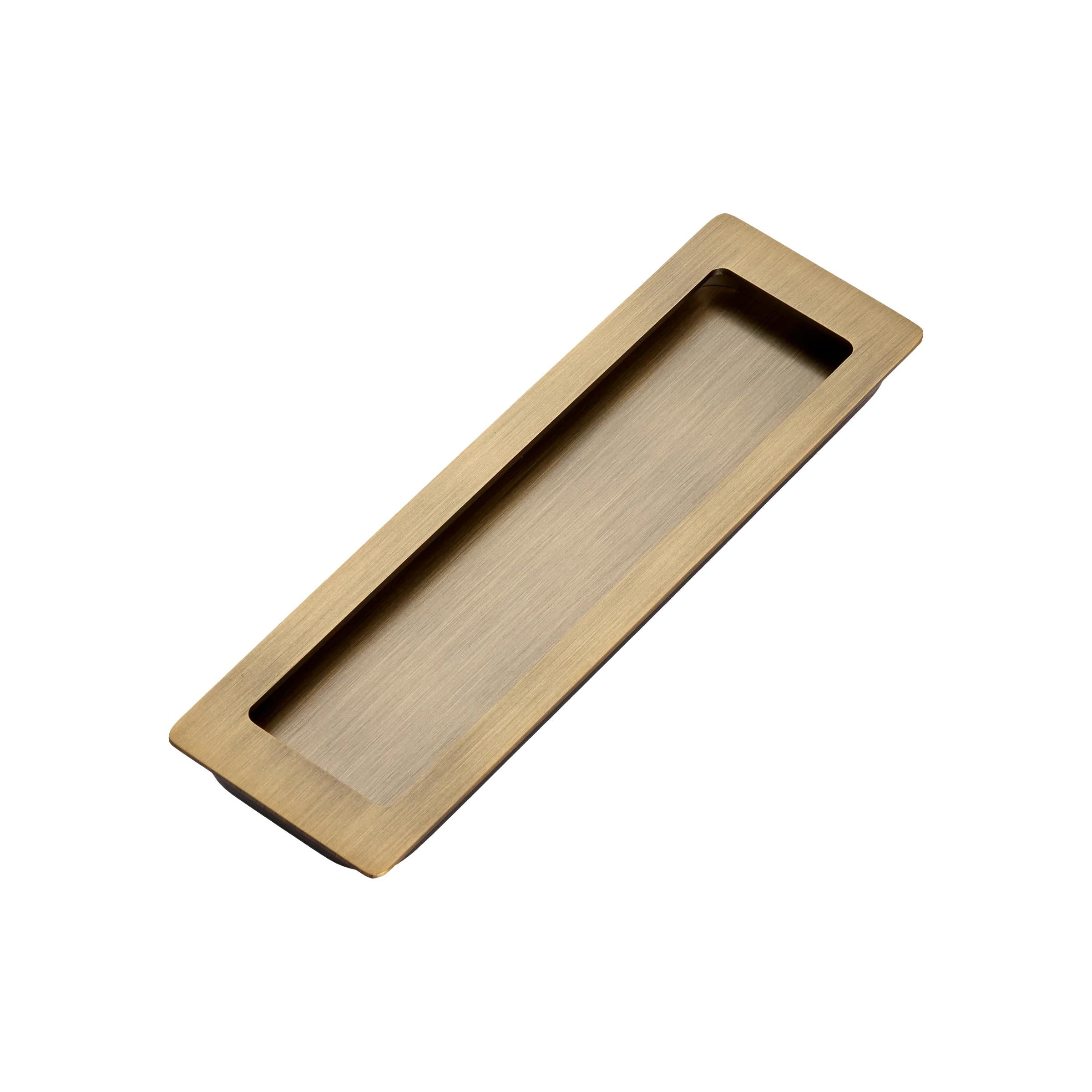 MOMO HANDLES CAVITY SLIDER FLUSH PULL DARK BRUSHED BRASS in Dark Brushed Brass