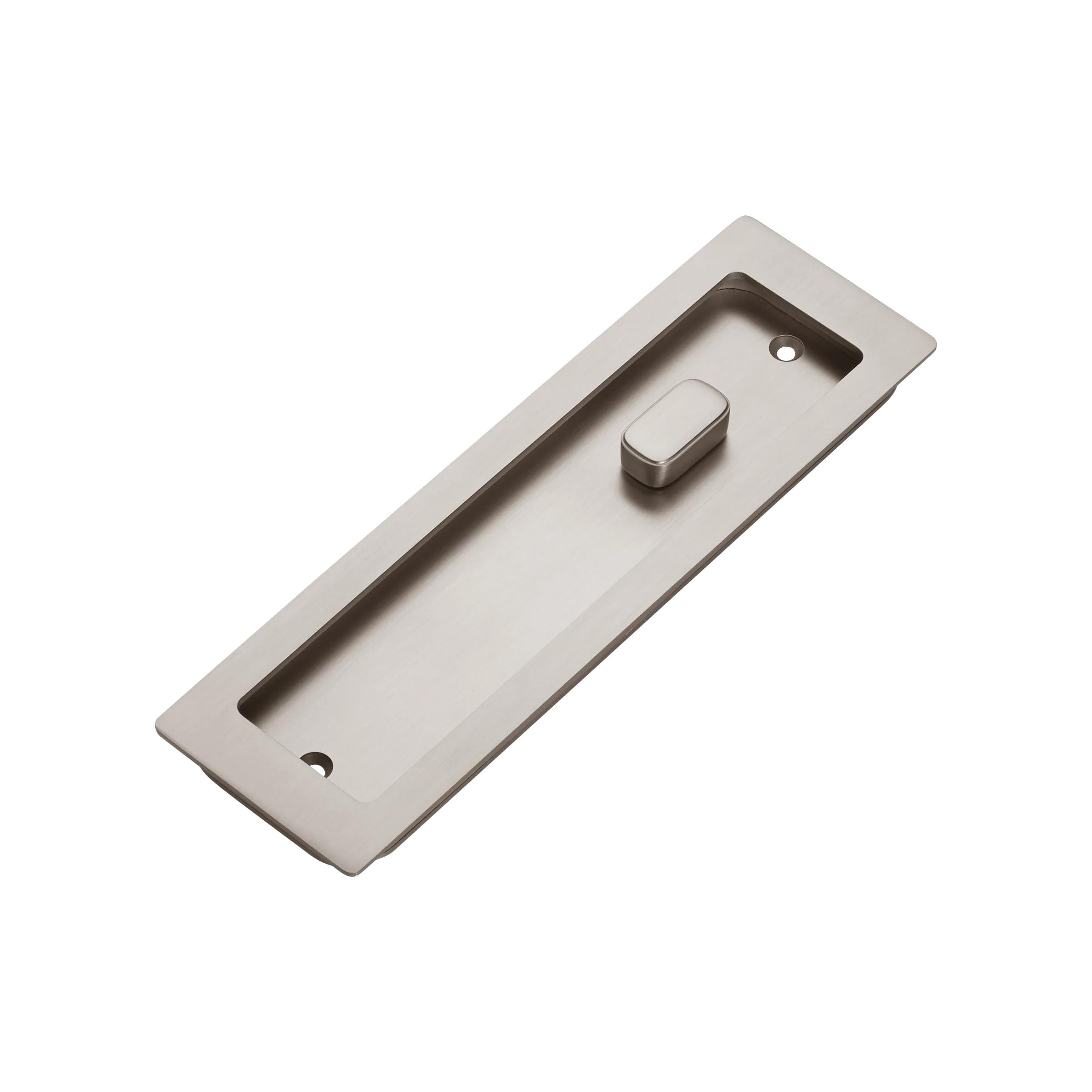 MOMO HANDLES CAVITY SLIDER FLUSH PULL PRIVACY LOCK KIT DULL BRUSHED NICKEL in Dull Brushed Nickel
