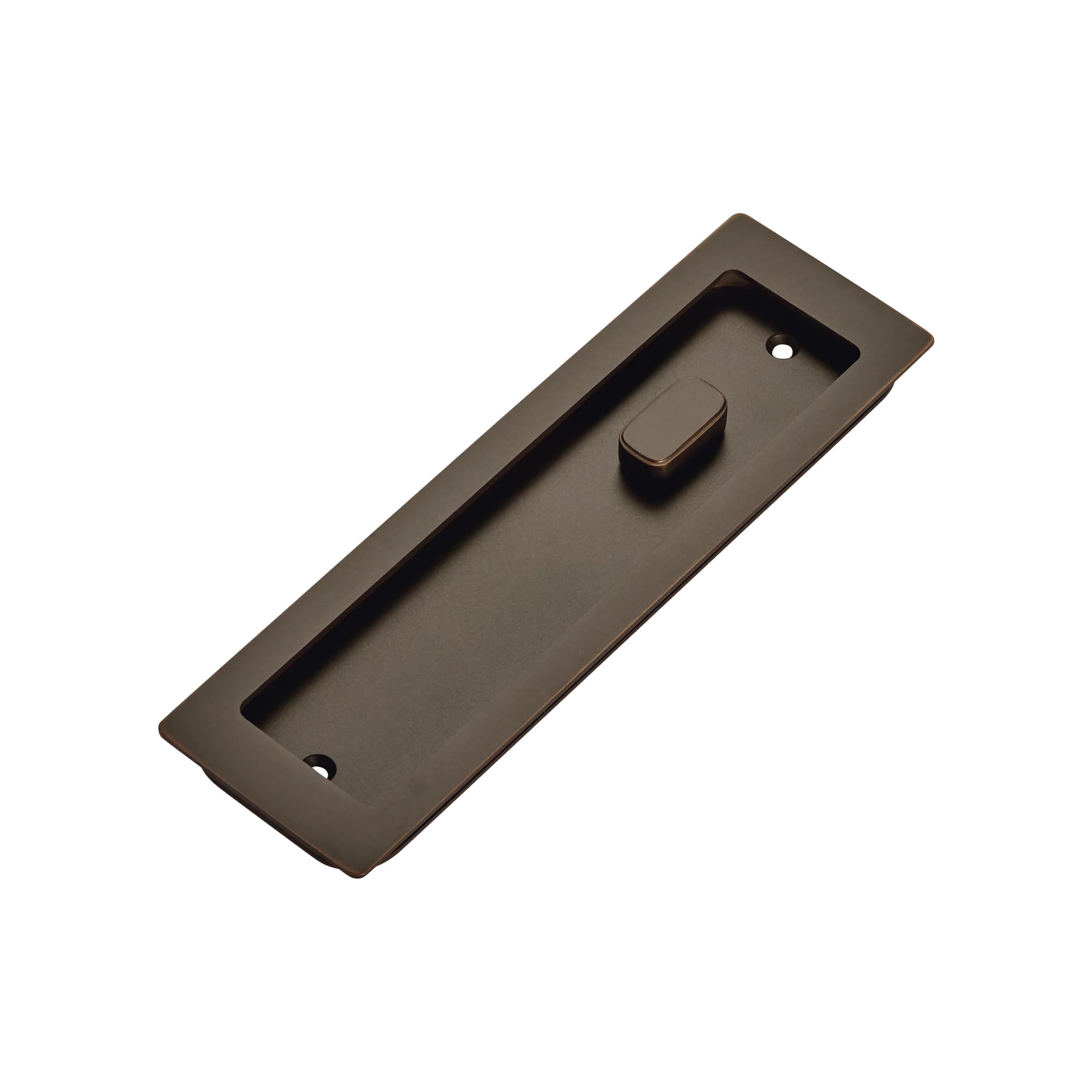 MOMO HANDLES CAVITY SLIDER FLUSH PULL PRIVACY LOCK KIT DARK BRONZE in Dark Bronze