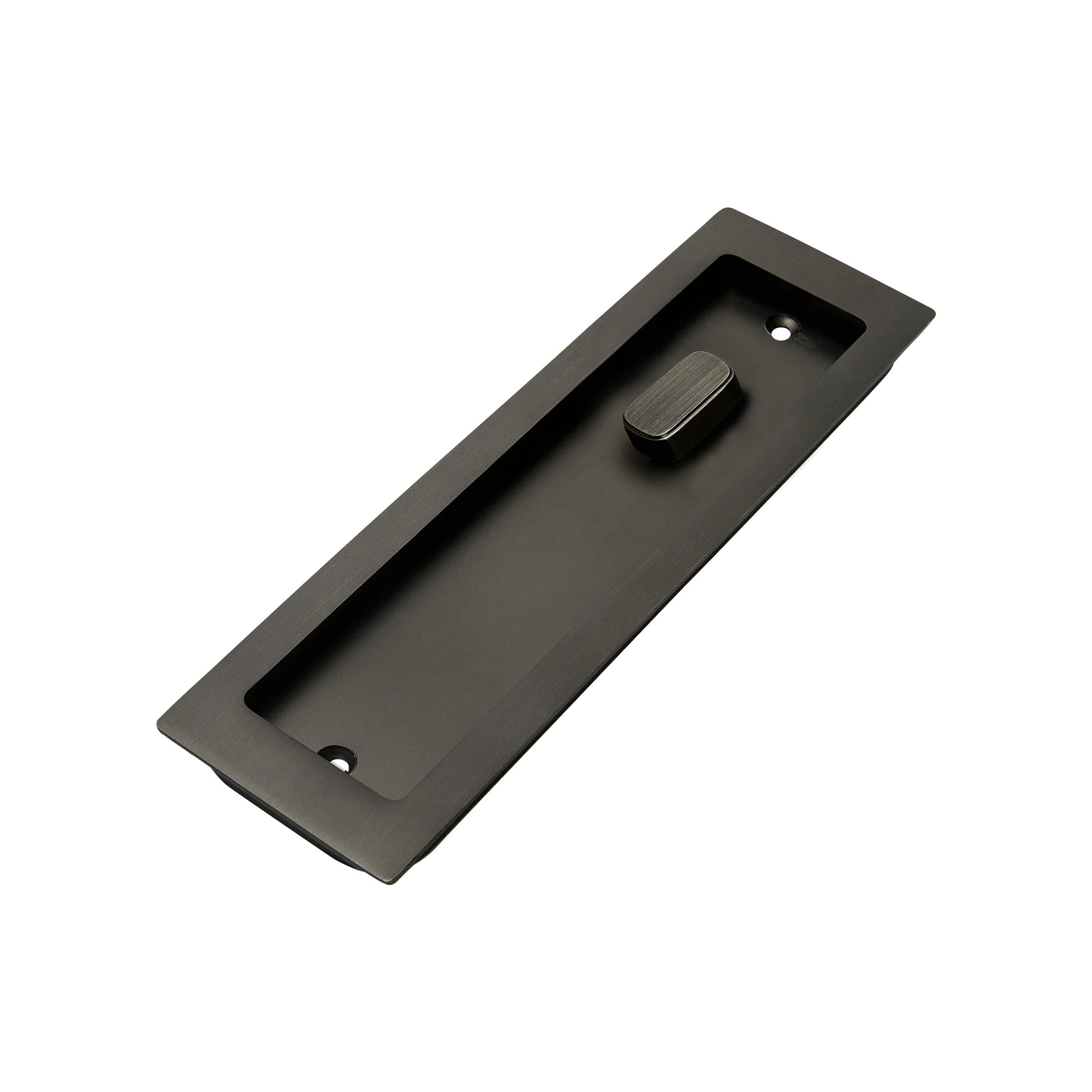 MOMO HANDLES CAVITY SLIDER FLUSH PULL PRIVACY LOCK KIT GUNMETAL in Gun Metal