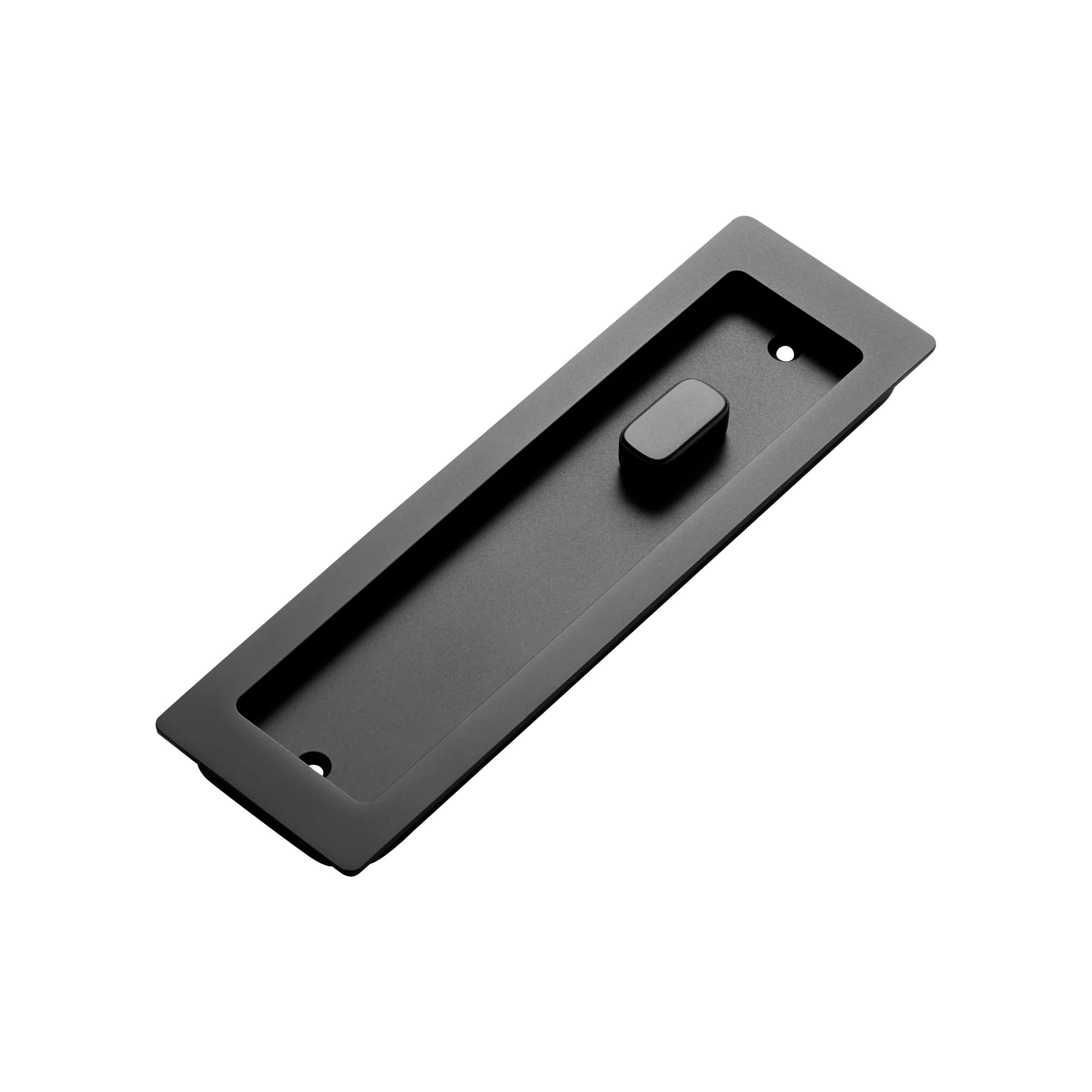 MOMO HANDLES CAVITY SLIDER FLUSH PULL PRIVACY LOCK KIT MATT BLACK in Matt Black
