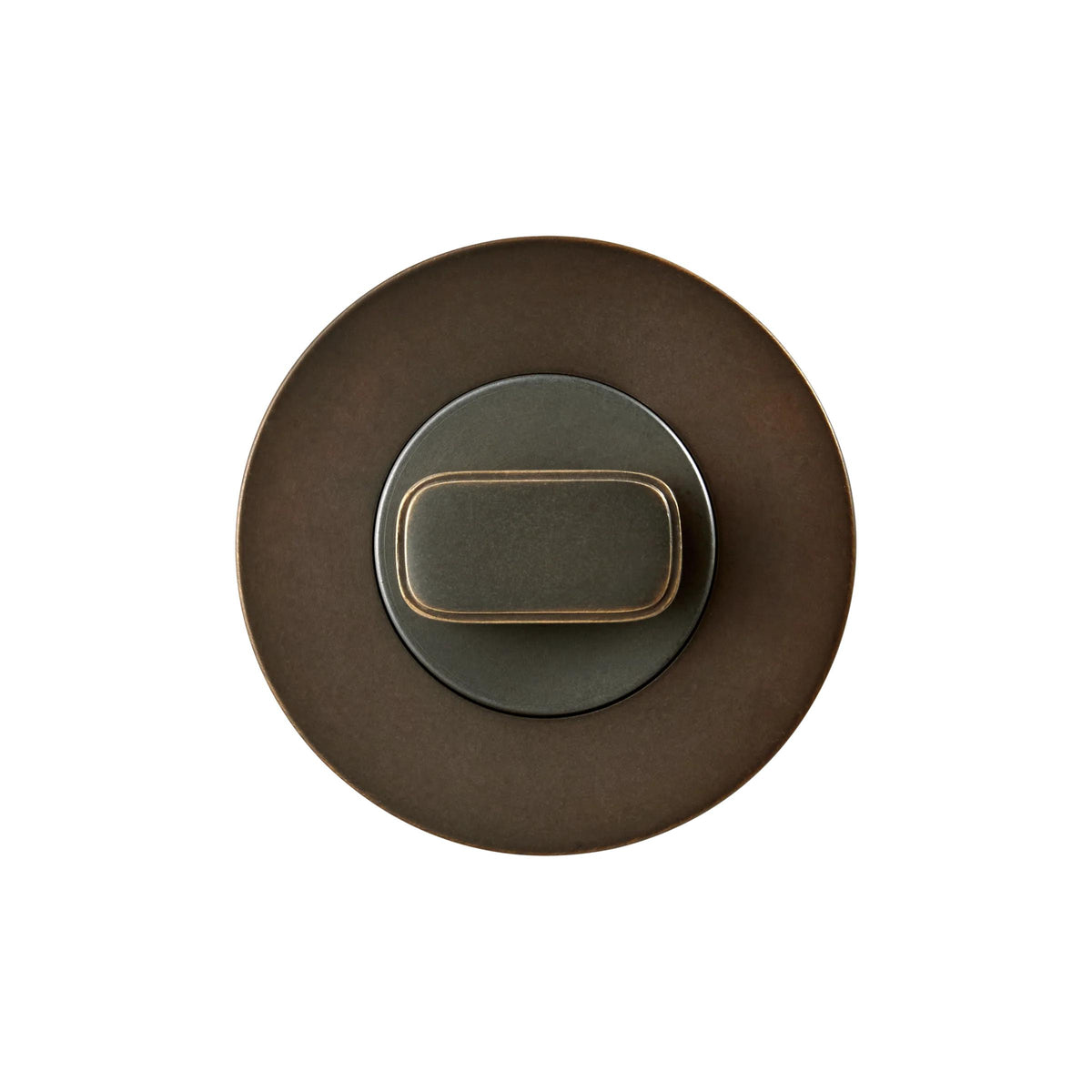 Momo Privacy Set architectural hardware in dark brushed finish, includes door latch and lock components for privacy doors.