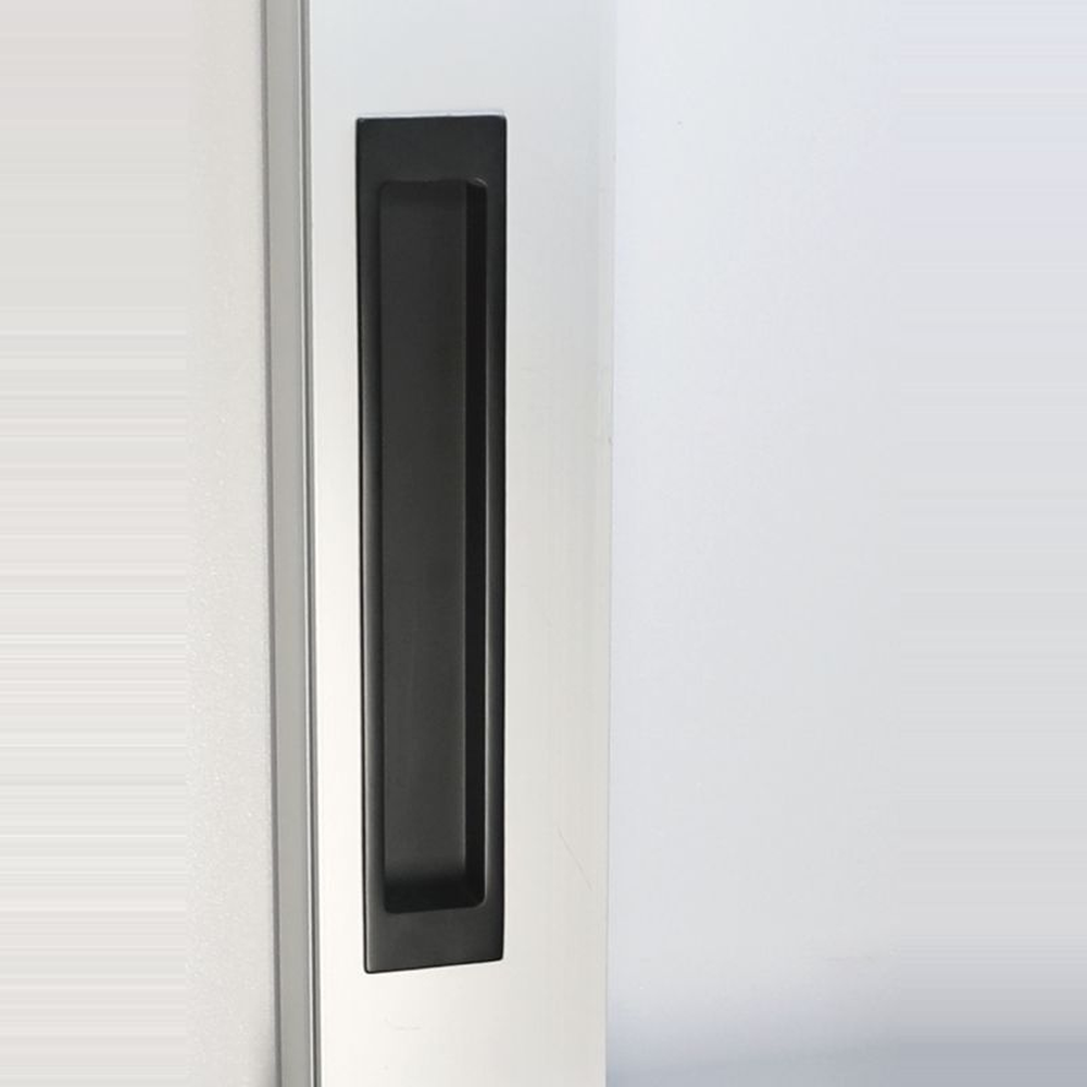 Flush Pull Rectangle Narrow 304SS Black 200x35mm in Black