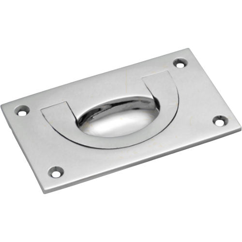 Tradco Classic Flush Pull door handle with a sleek, minimalist design in a polished finish, suitable for modern interior doors.