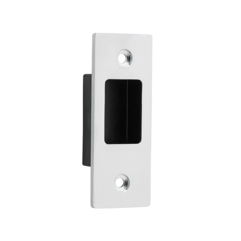 Sliding Door Edge Pull Rectangular Polished Chrome H76xW28mm in Polished Chrome