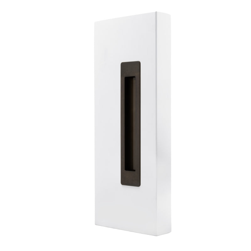 Windsor LUME sliding door flush pull in brushed aluminum finish, sleek modern handle for interior sliding doors.