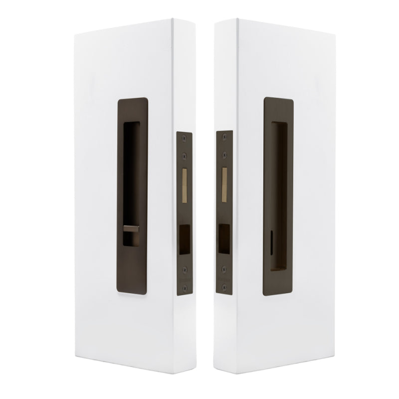 LUME - Privacy Set - 35mm Doors - Integrated - Snib/Release - 200mm in Cocoa Bronze