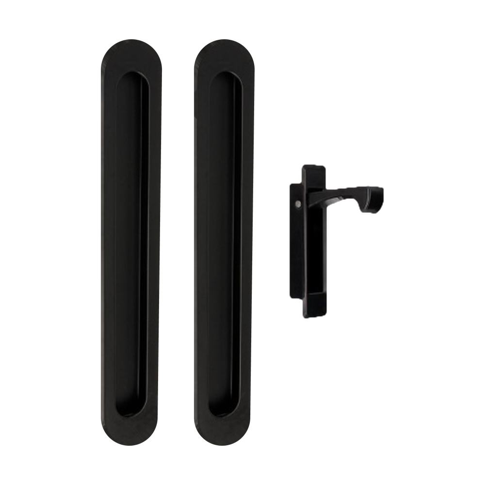 Duke Flush Pull Kit in Black