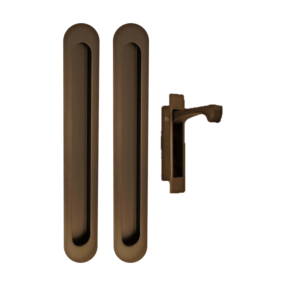 Duke Flush Pull Kit in Ember Bronze