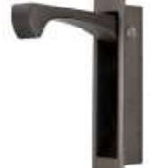 Sliding Door Edge Pull - 90 x 18mm - Concealed Fixing in Graphite Nickel