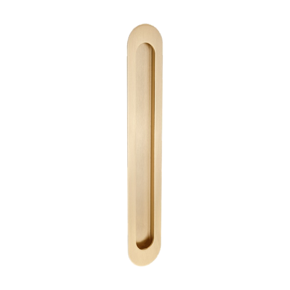Duke Flush Pull 250mm x 40mm Concealed Fix in Satin Brass