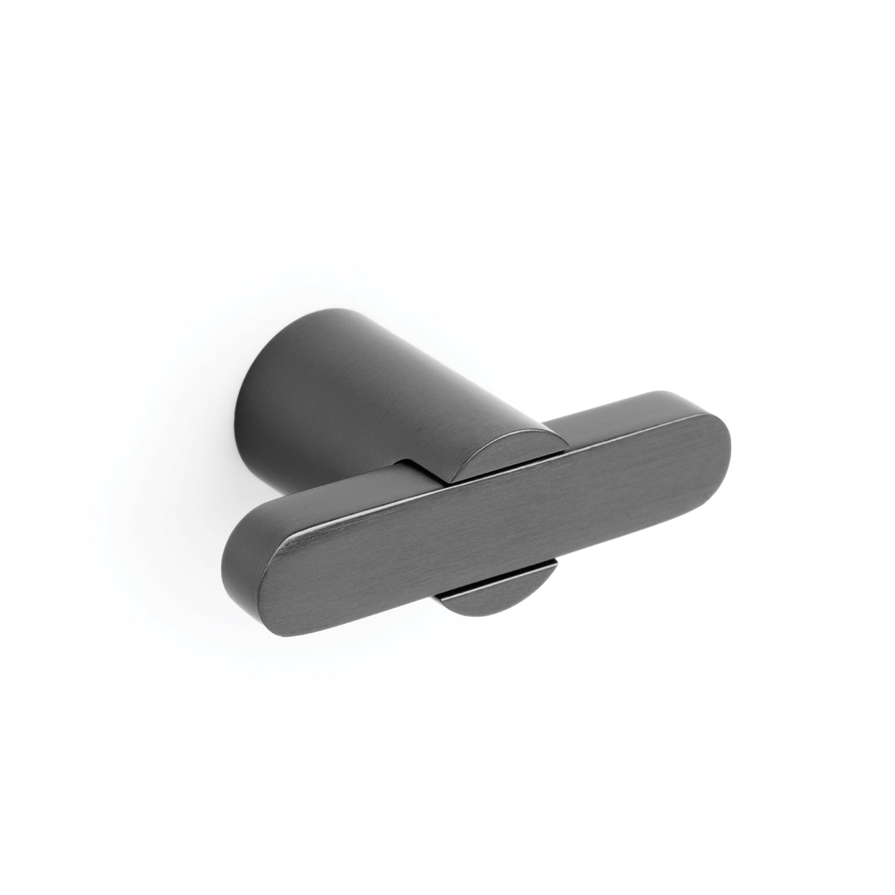 Momo FUSION Cabinet T-Pull handle in matte black finish, featuring a sleek modern design for kitchen or furniture cabinets.