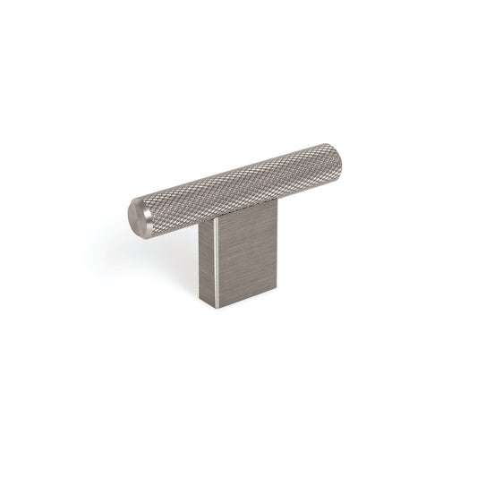GRAF KNURLED T KNOB 60MM DULL BRUSHED NICKEL in Dull Brushed Nickel