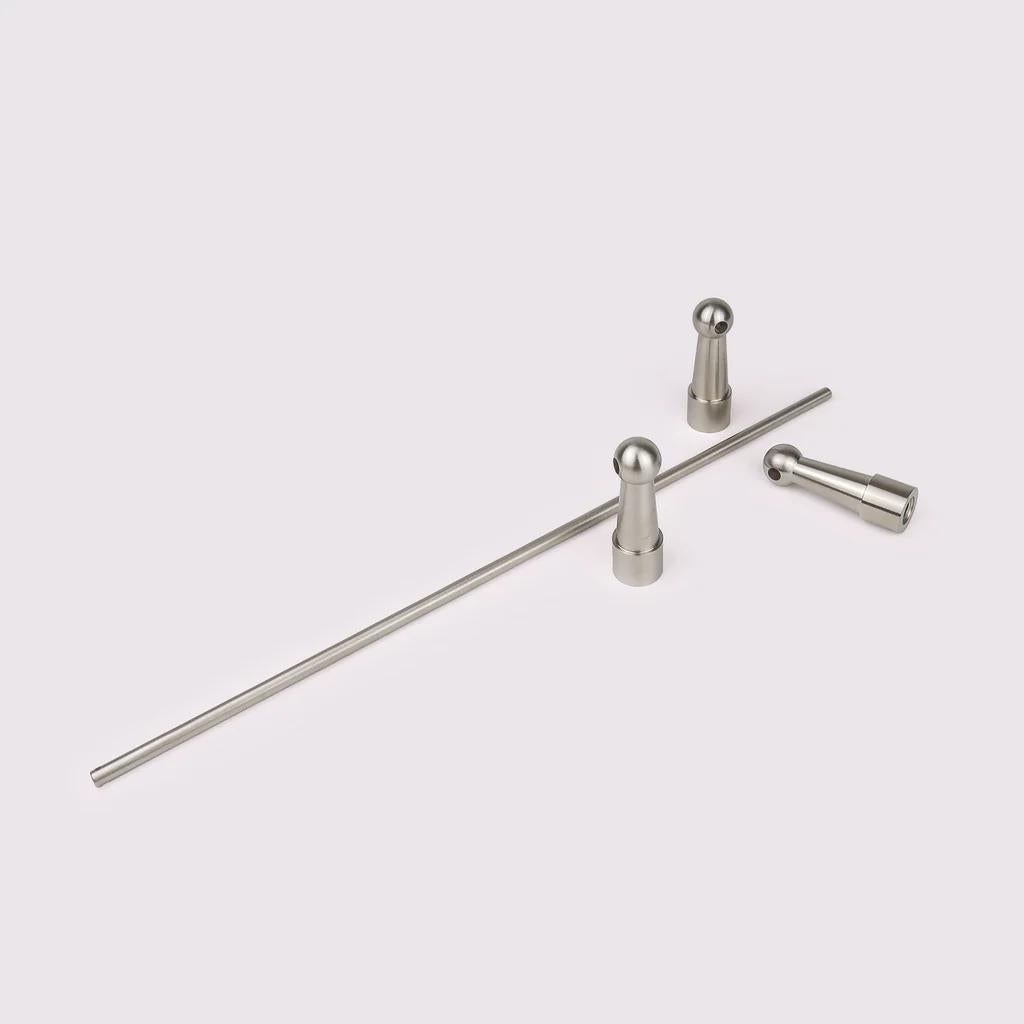 Gallery Rail Pipe 500mm - Satin Nickel in Satin Nickel