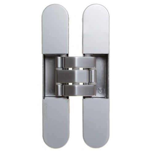 KuBi 7 Concealed Hinge up to 140kg Door. Use 2 hinges for 100-120kg and 3 hinges for 120-140kg. Minimum Door Thickness 40mm in Satin Chrome