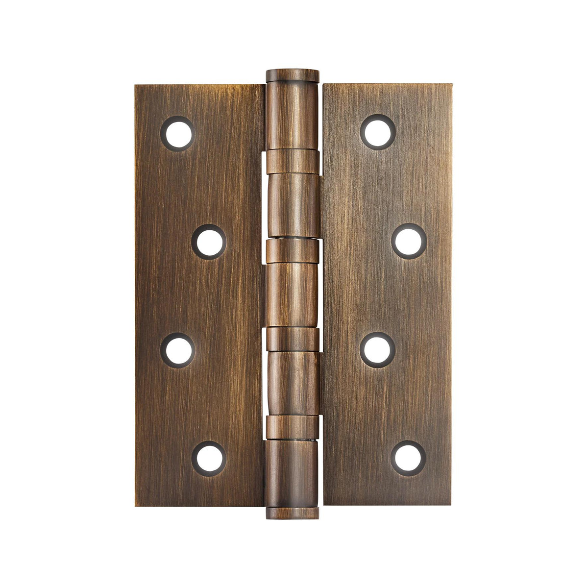 Momo fixed pin hinge measuring 100mm by 76mm, showing a sturdy metal hinge with fixed pin and mounting holes.