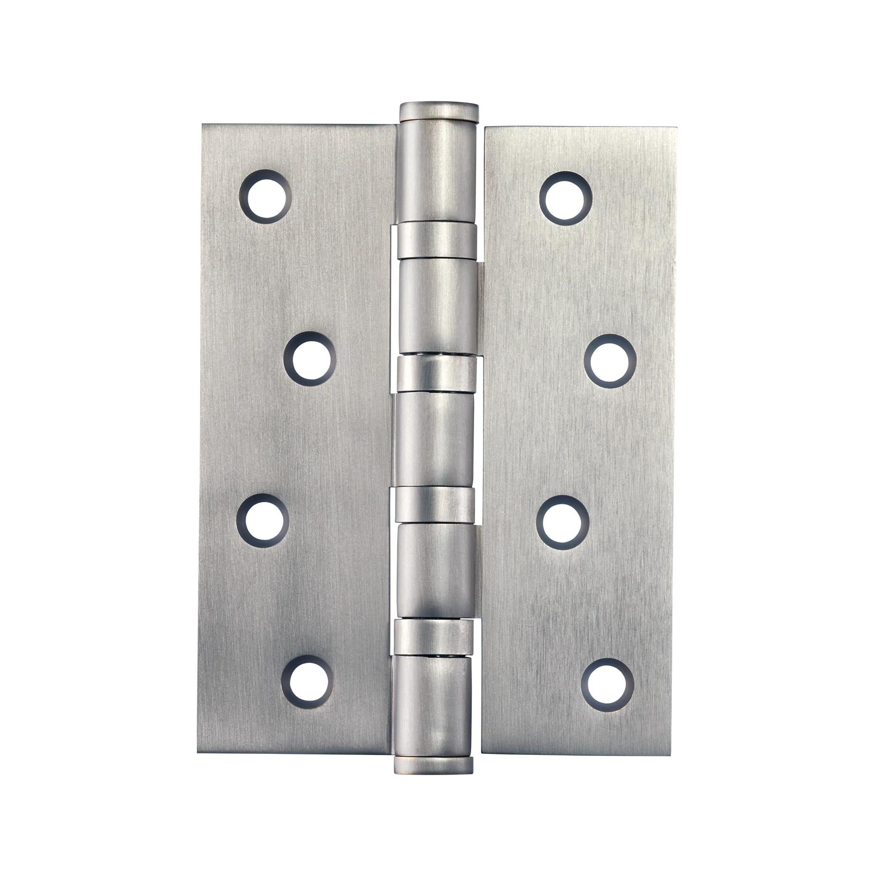 Momo fixed pin hinge, 100mm by 76mm, with durable metal construction, black finish, and precise installation features.