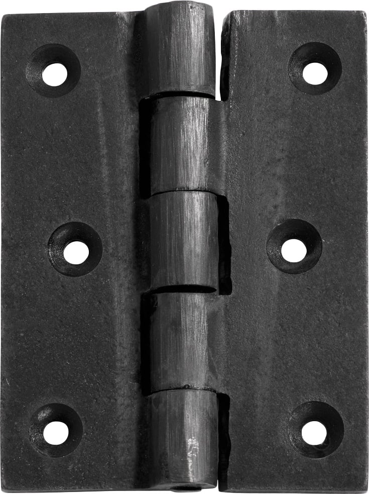 Hinge Cast Iron Matt Black H89xW65mm in Matt Black