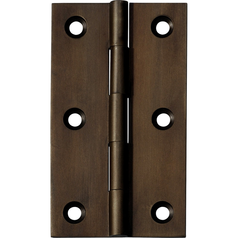Hinge Fixed Pin Antique Brass H89xW50xT2.5mm in Antique Brass