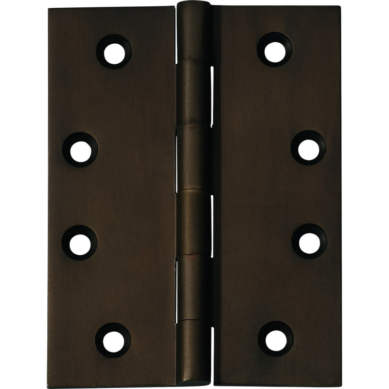 Hinge Fixed Pin Antique Brass H100xW75xT3mm in Antique Brass